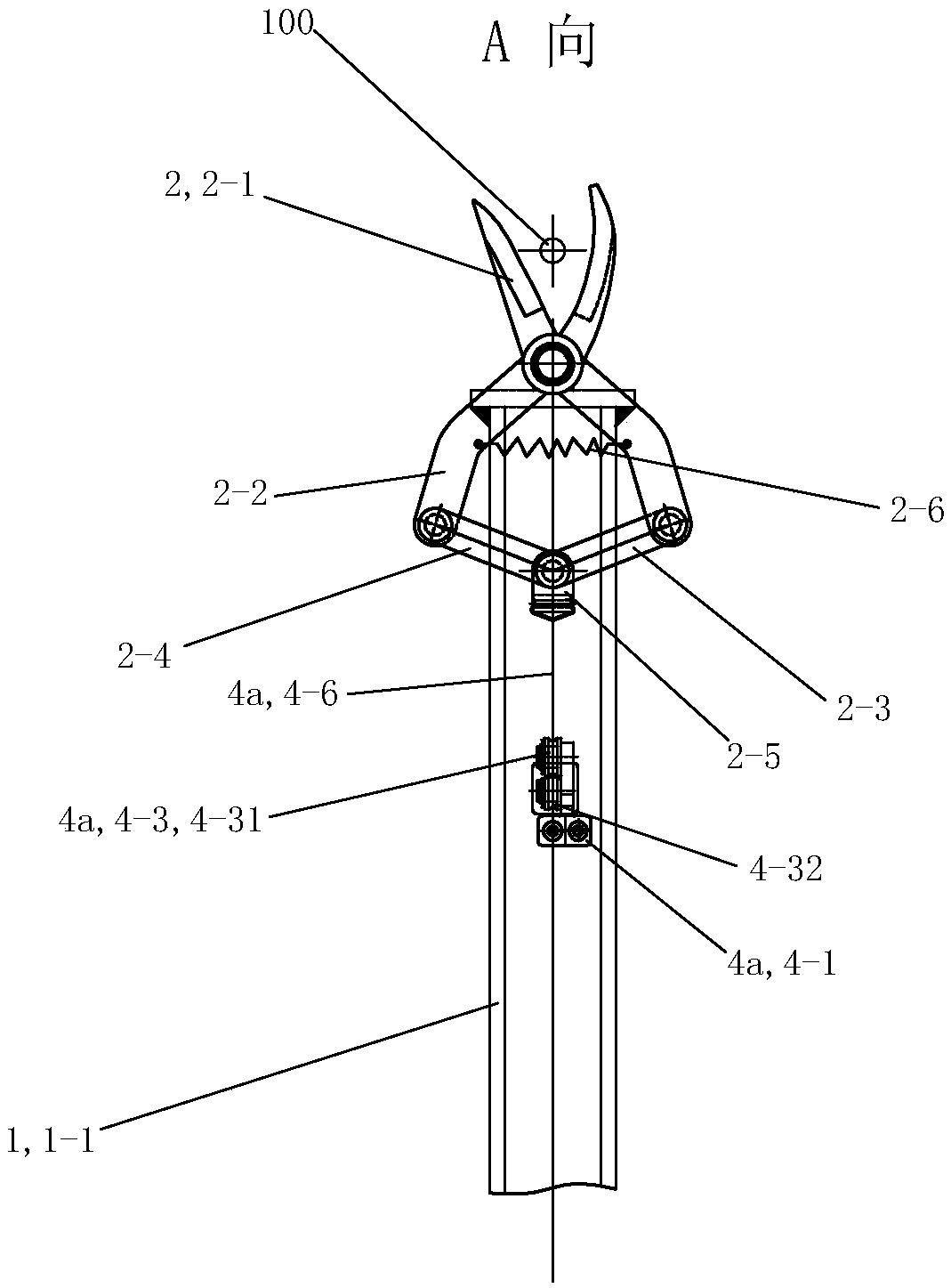 High-altitude pruning device