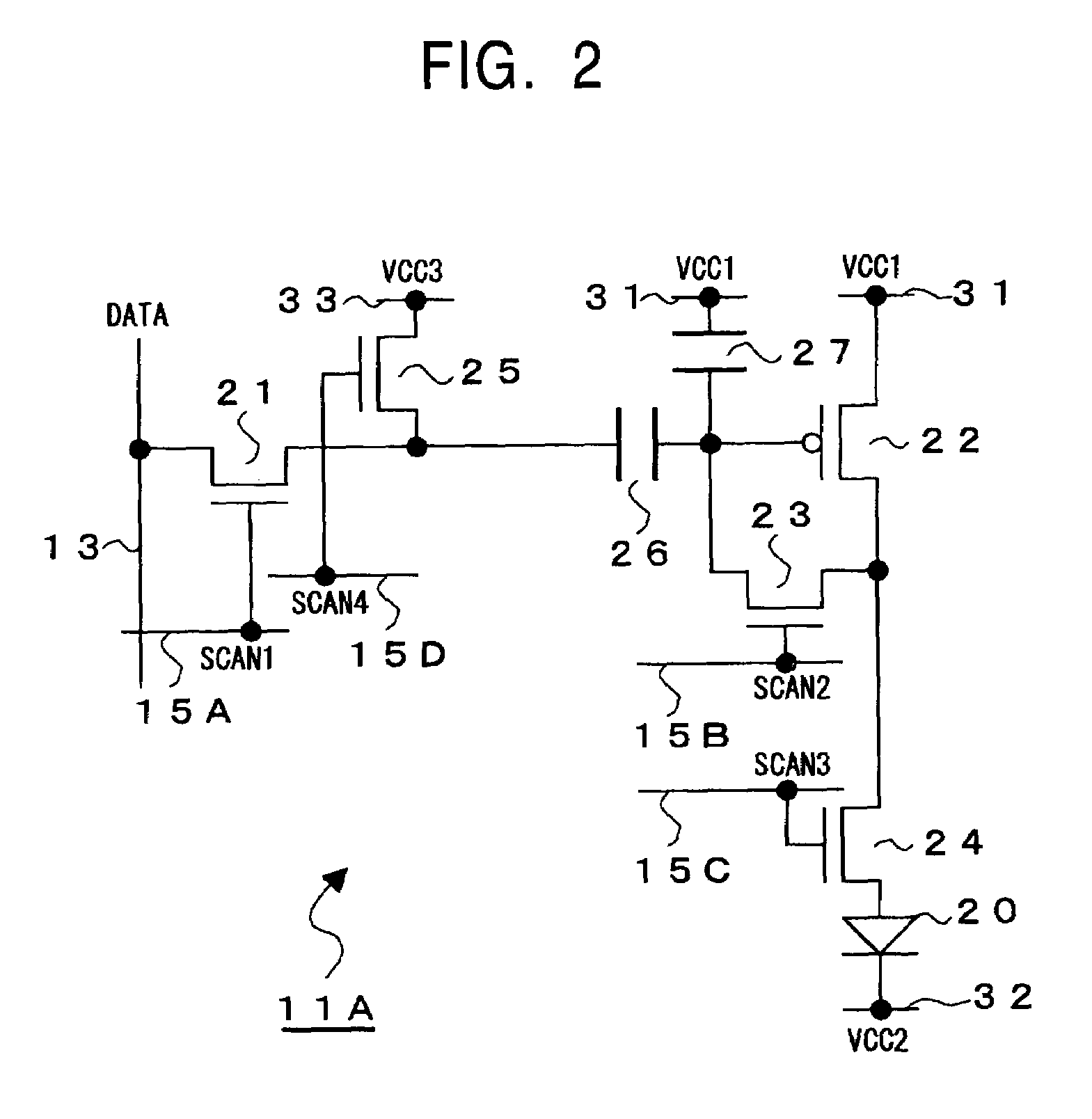 Active-matrix display device and method of driving the same