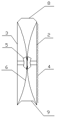 A noise-reducing wallboard on both sides of an urban highway