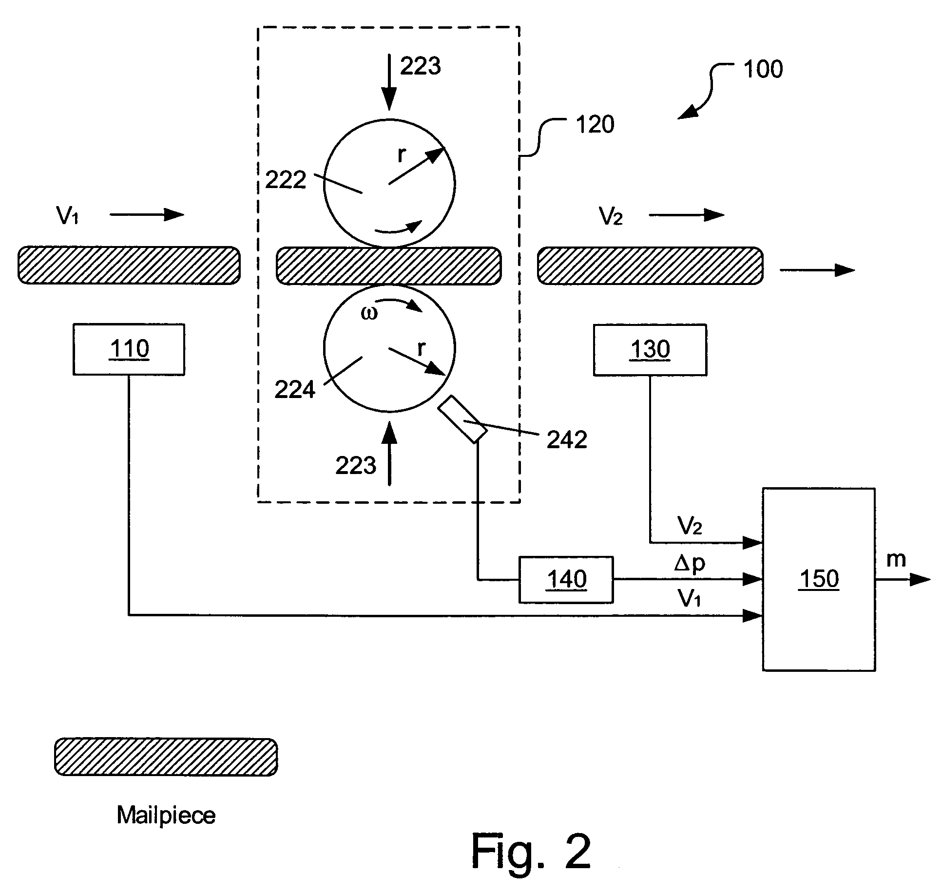 Method and apparatus for determining weight of moving mailpieces