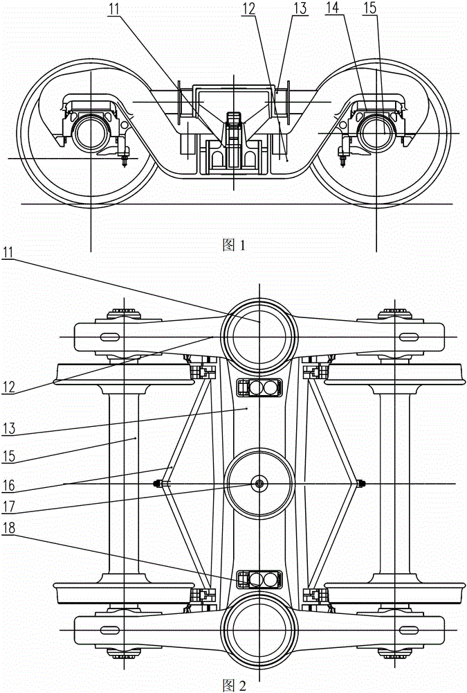 Central Suspension Self-Leveling Bogie for Railway Vehicles