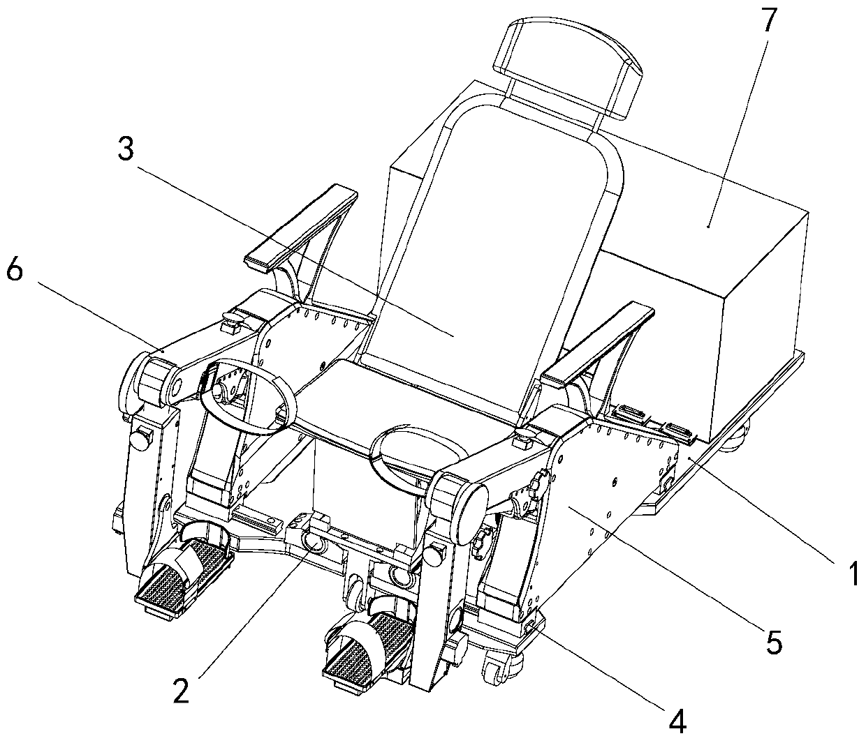 Seat movable lower extremity exoskeleton rehabilitation training device