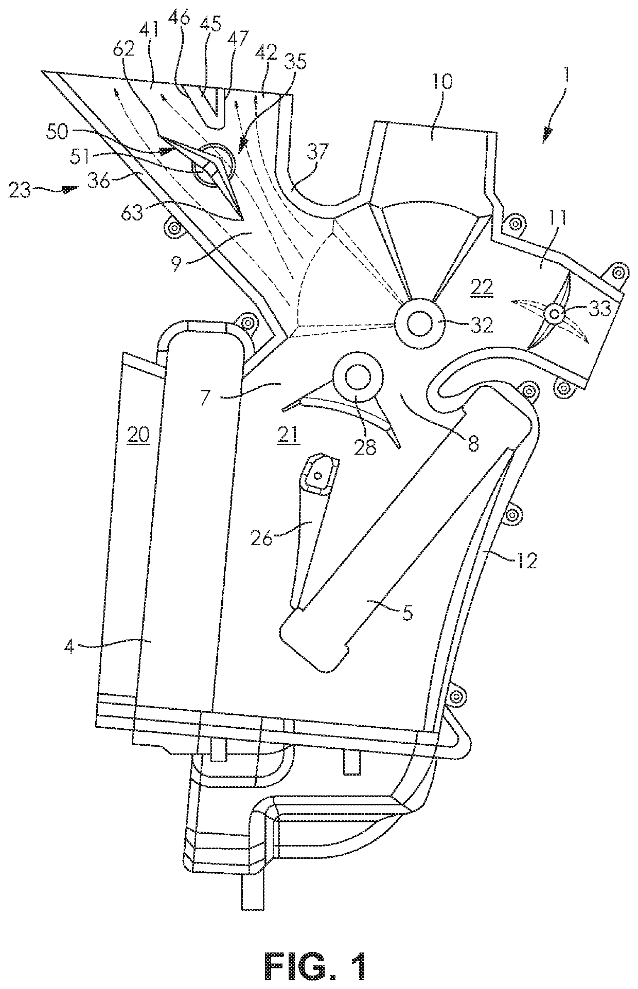 Method of distributing air ventilation in a vehicle