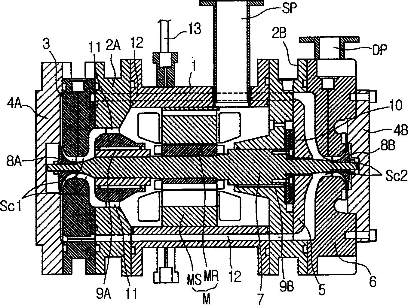 Structure for preventing centrifugal compressor from reverse rotation