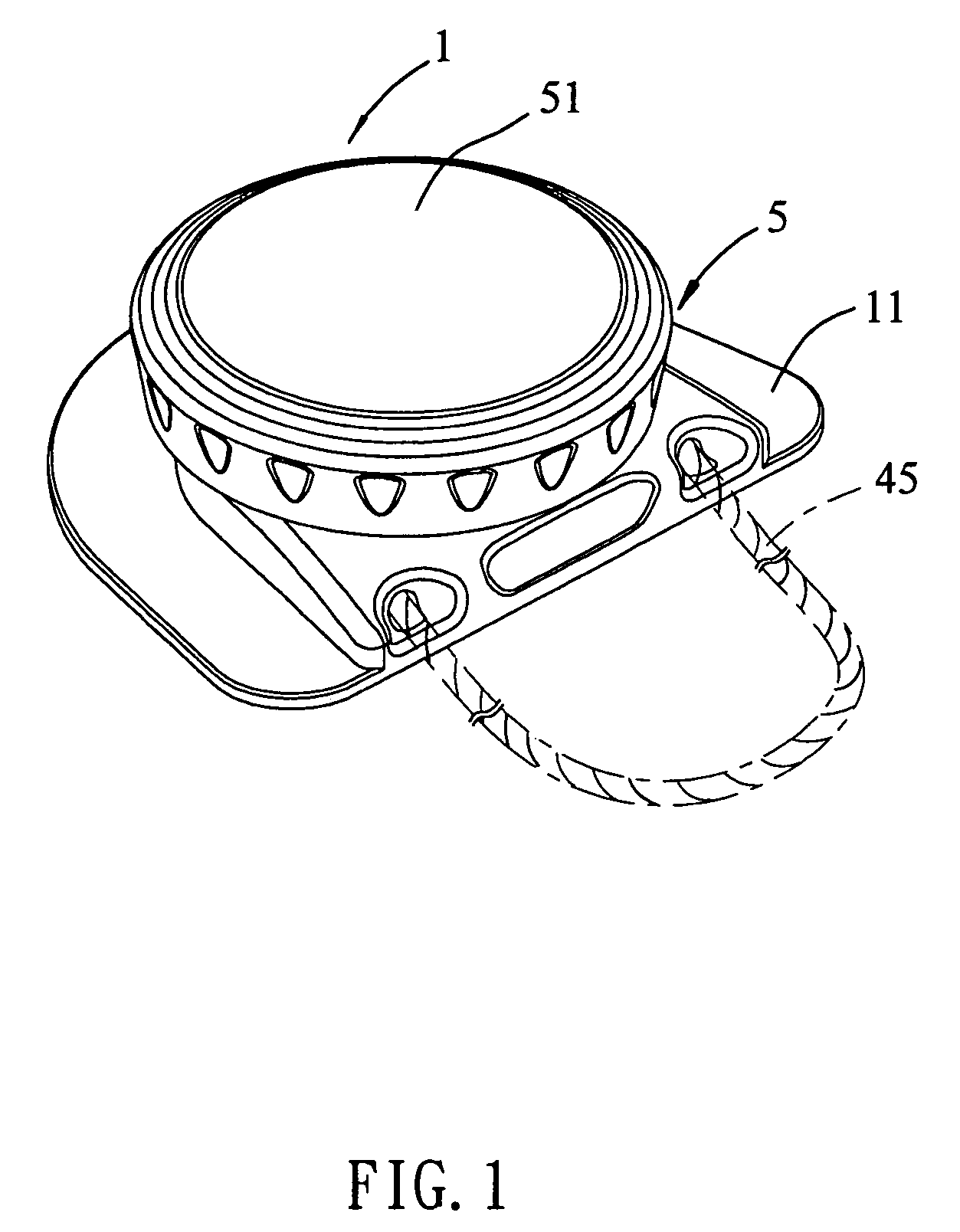 String securing device