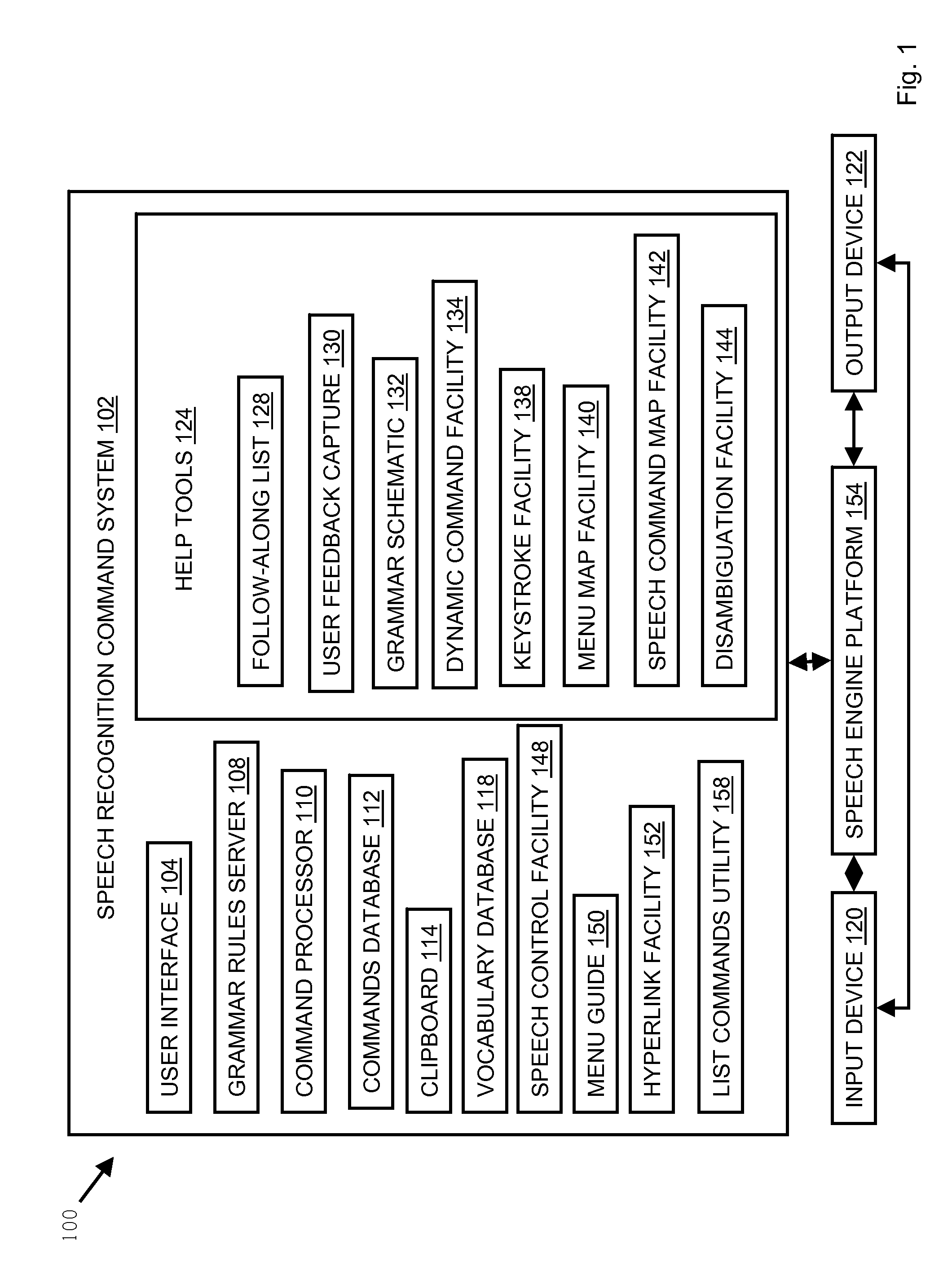 Systems and methods of a structured grammar for a speech recognition command system