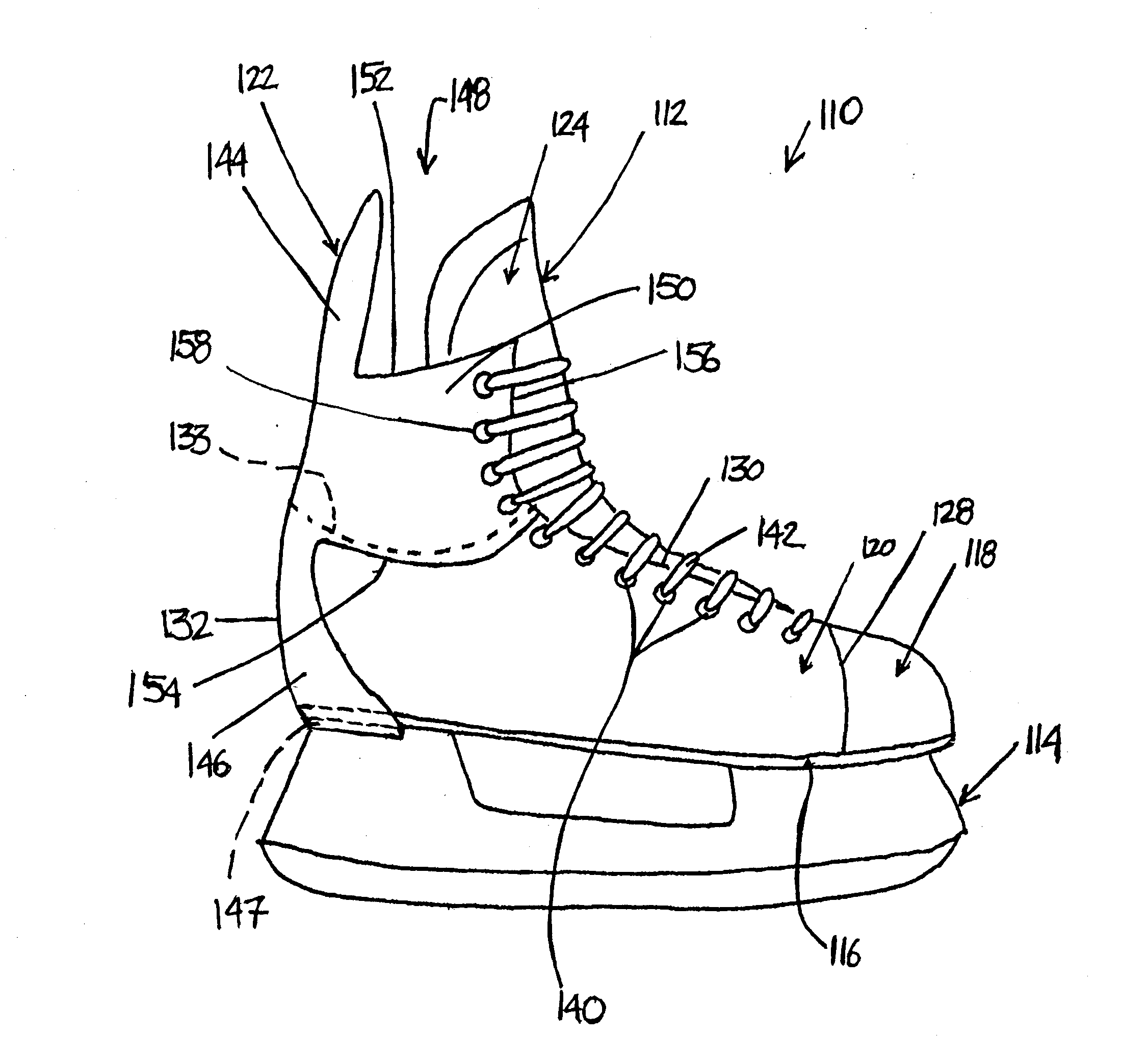 Skate boot with improved flexibility