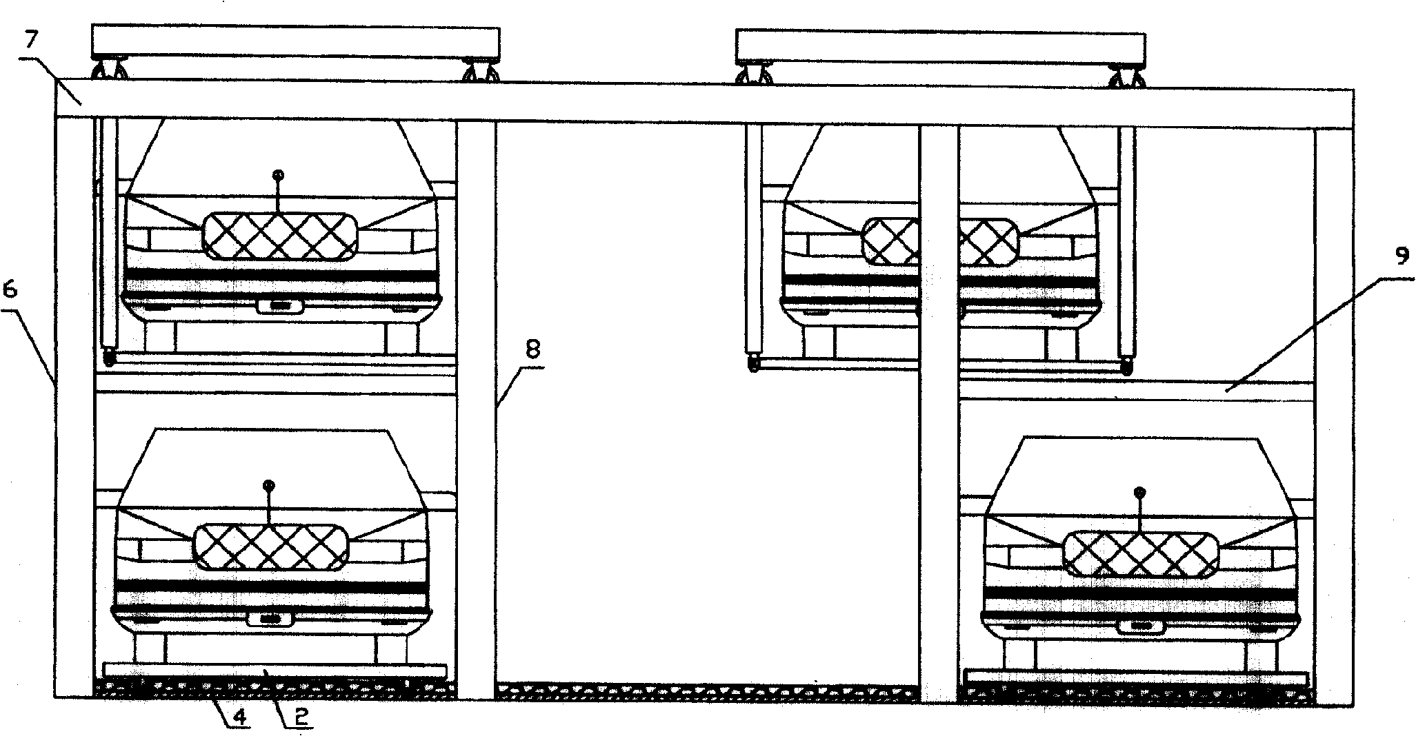 Double-deck stereoscopic parking method