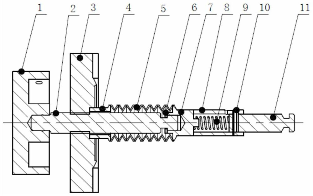 A cabin-piercing adiabatic compression mechanism applied to an ultra-high vacuum cryogenic refrigeration system