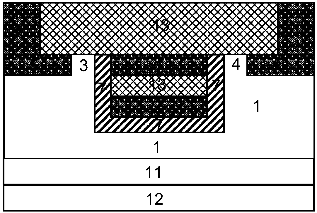 Barrier control type H-shaped grid-controlled two-way tunneling transistor and manufacturing method thereof