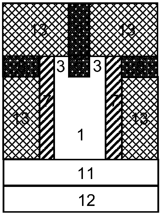 Barrier control type H-shaped grid-controlled two-way tunneling transistor and manufacturing method thereof