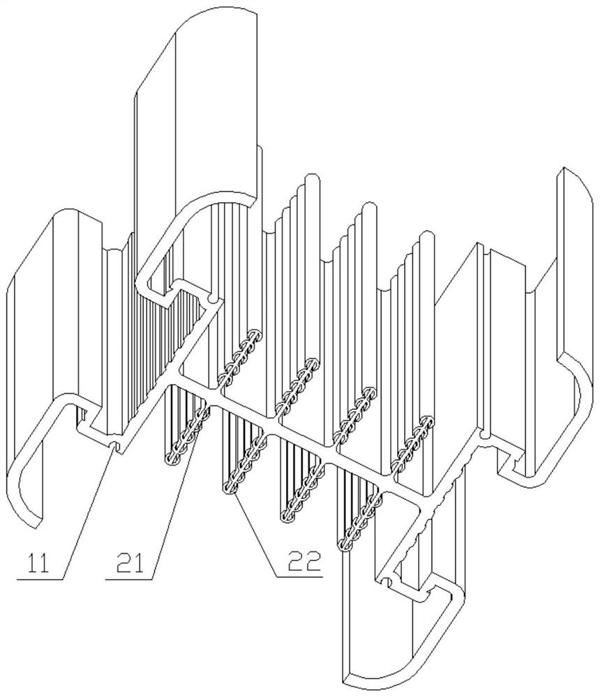 Direct heat dissipation type high-strength U-shaped bus duct