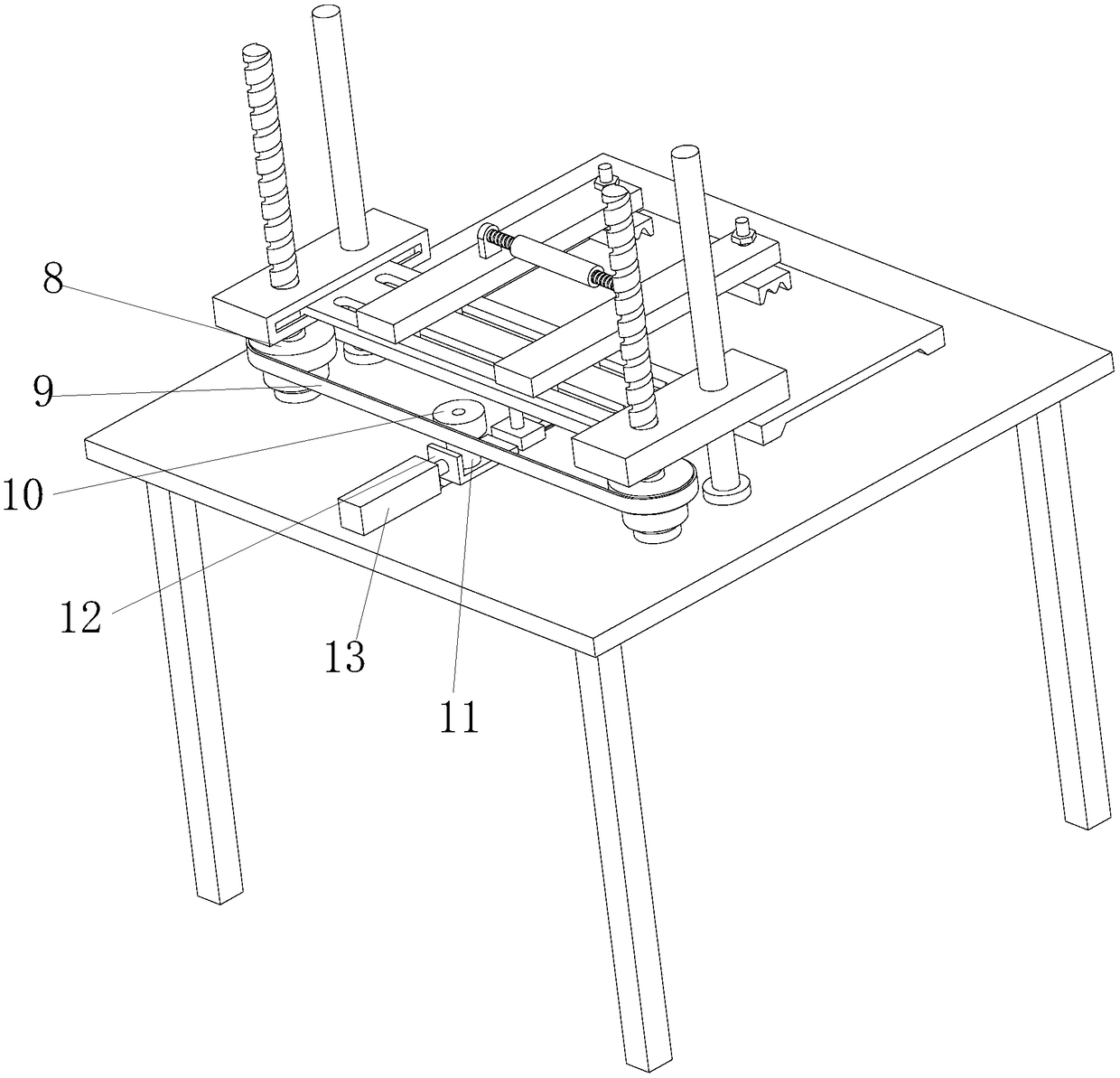 Fixing device for three-way valve machining