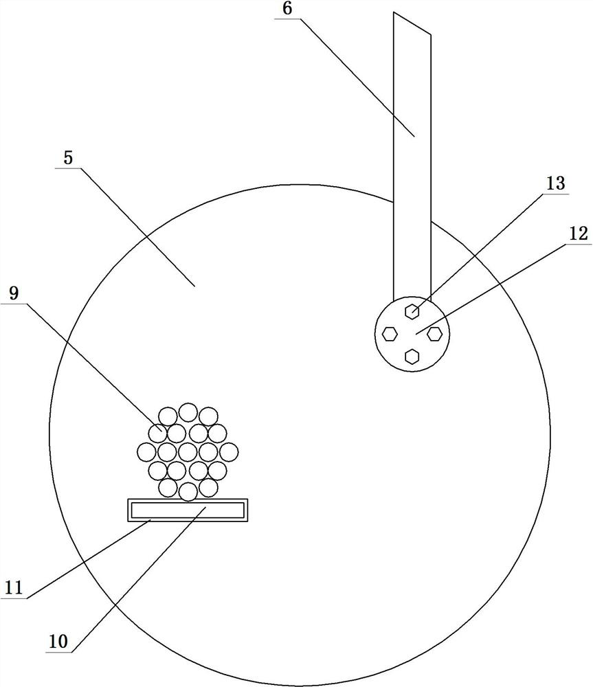 Straw crushing device for straw drainage body production