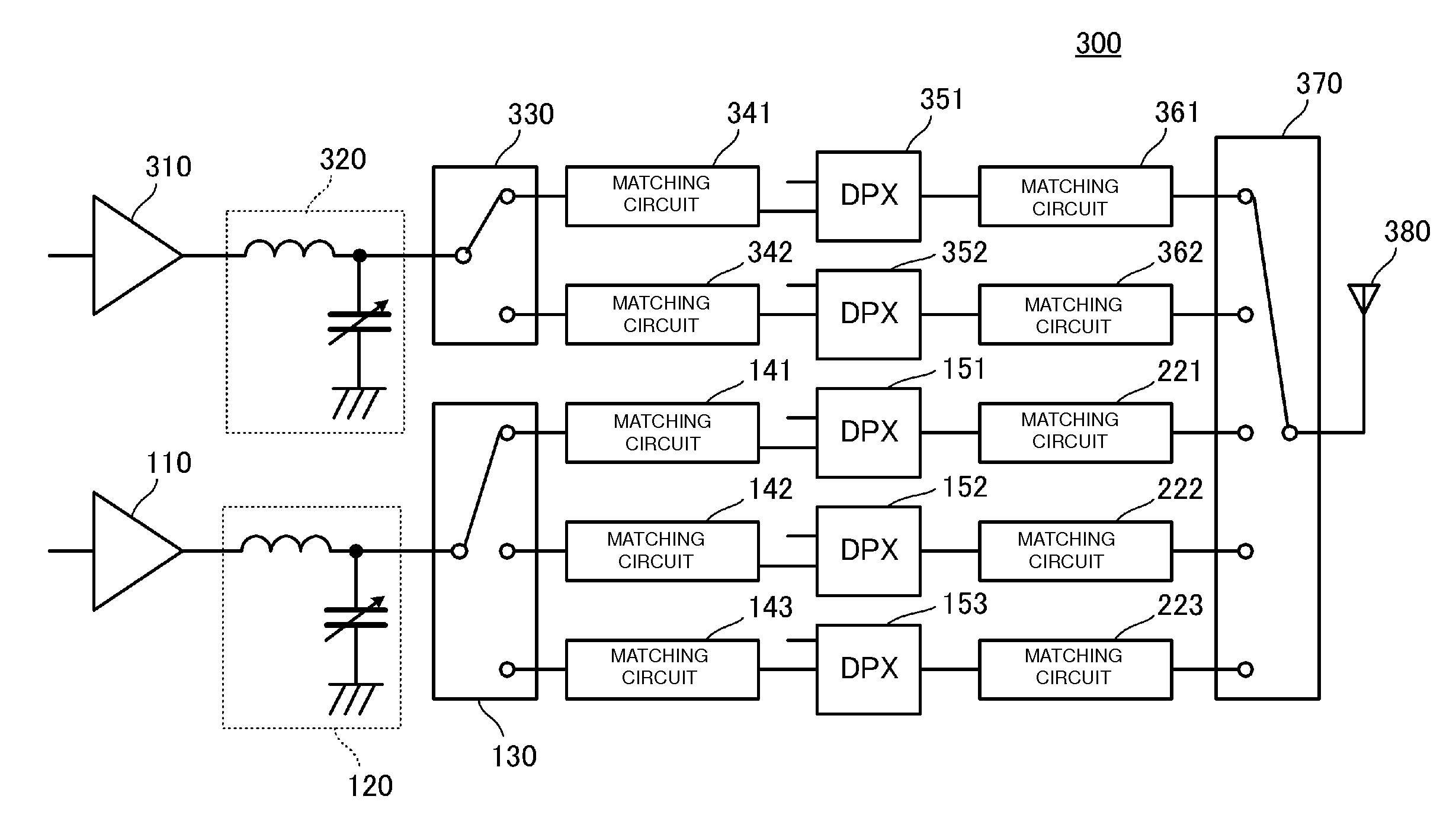 Wireless communication high-frequency circuit and wireless communication apparatus