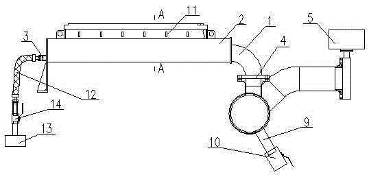 Backwash rolling mill uniform fast-cooling header pipe
