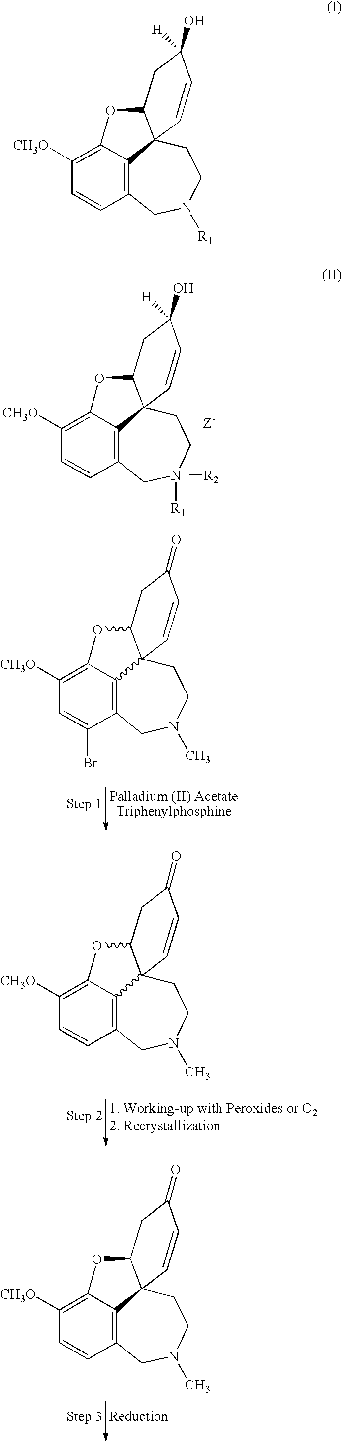 Method for the production of high-purity 4a, 5, 9, 10, 11, 12,-hexahydro-6H-benzofuro [3a, 3, 2-ef] [2] benzazepine, and the derivatives thereof