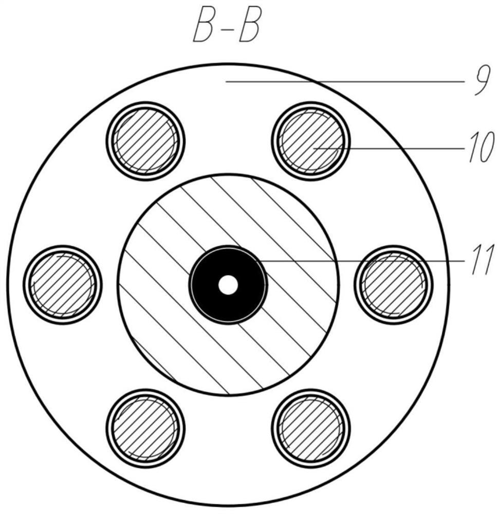 Clamp for tensile test of small-pipe-diameter steel pipe in high-pressure hydrogen environment