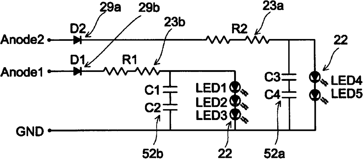 Lighting devices and lamps for vehicles