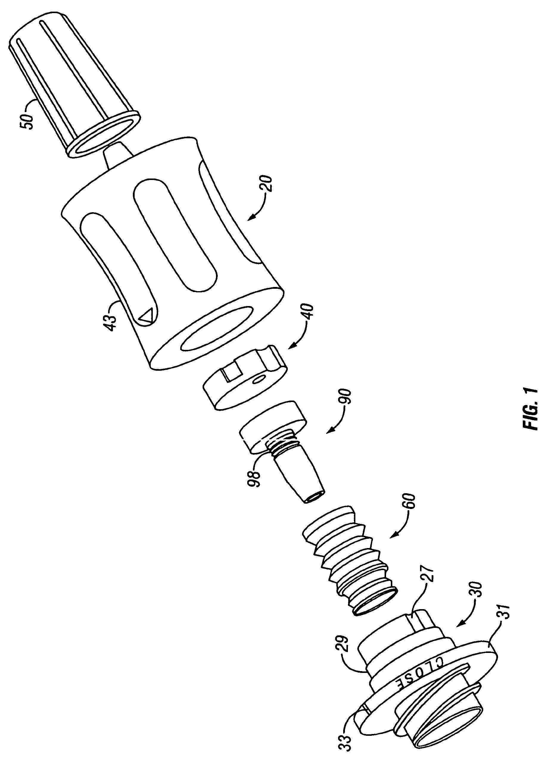 Needleless Luer activated medical connector