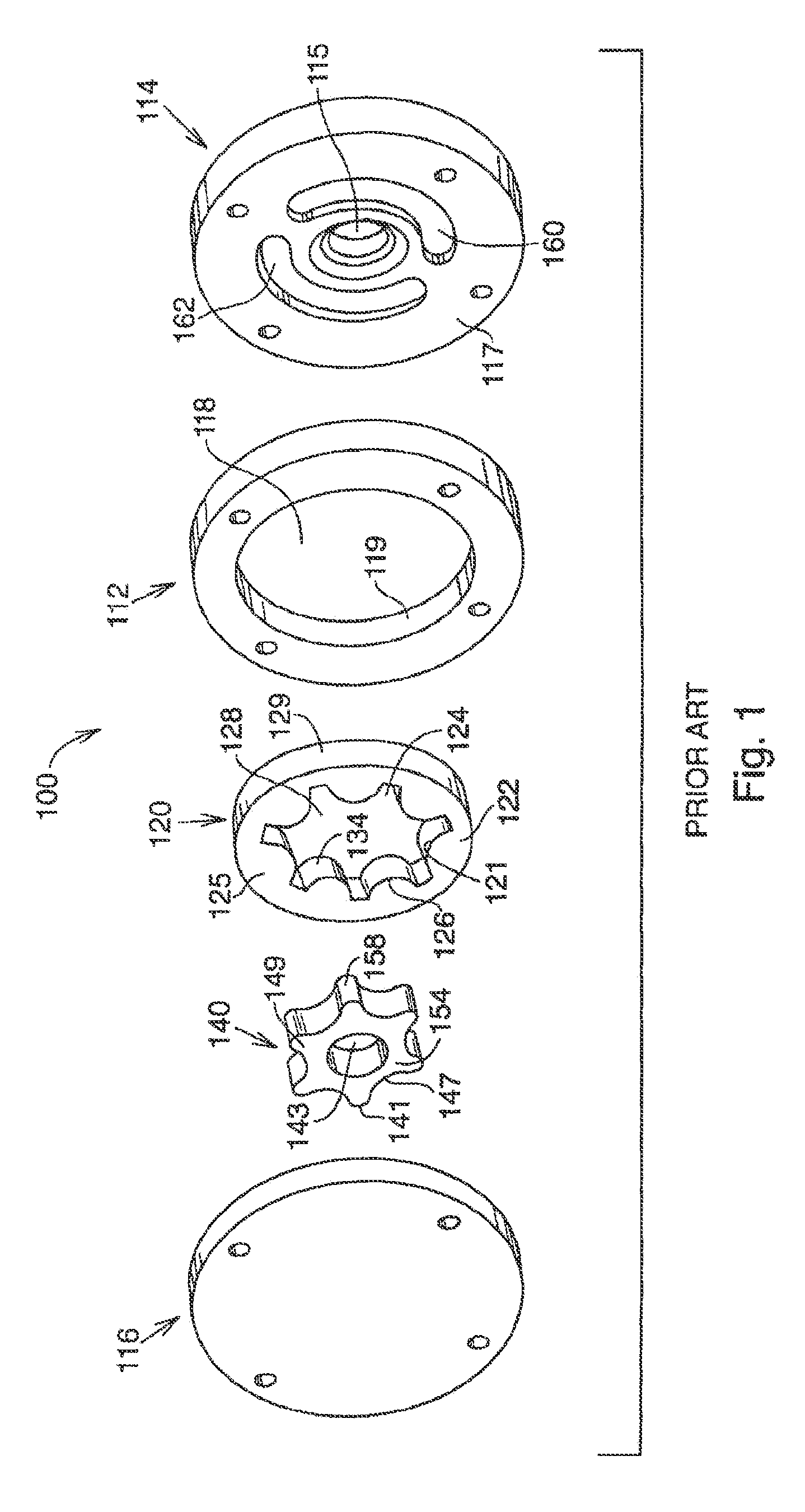 Fluid energy transfer device with improved bearing assemblies