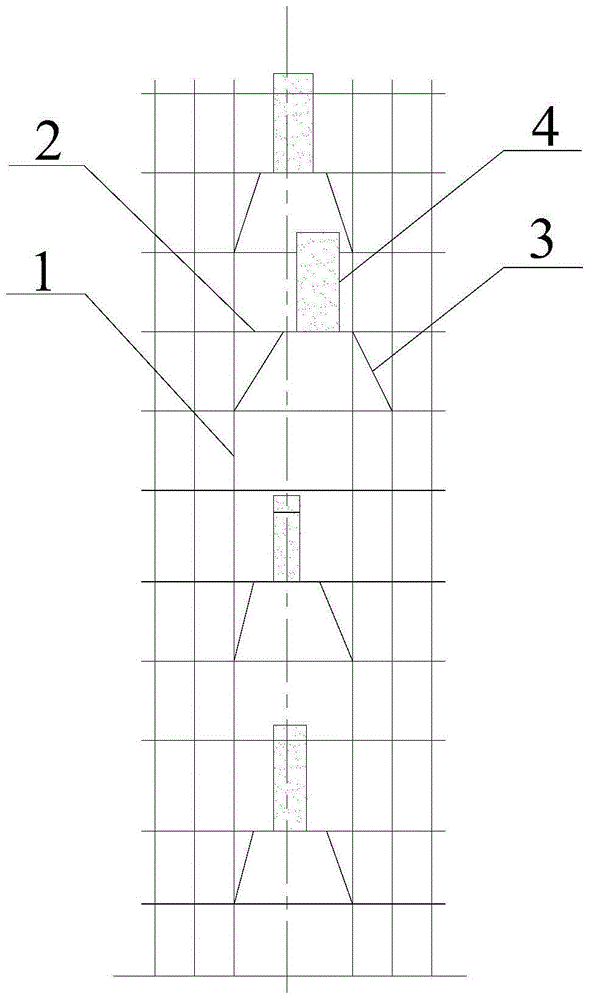 Cast-in-place reinforced concrete independent beam support device