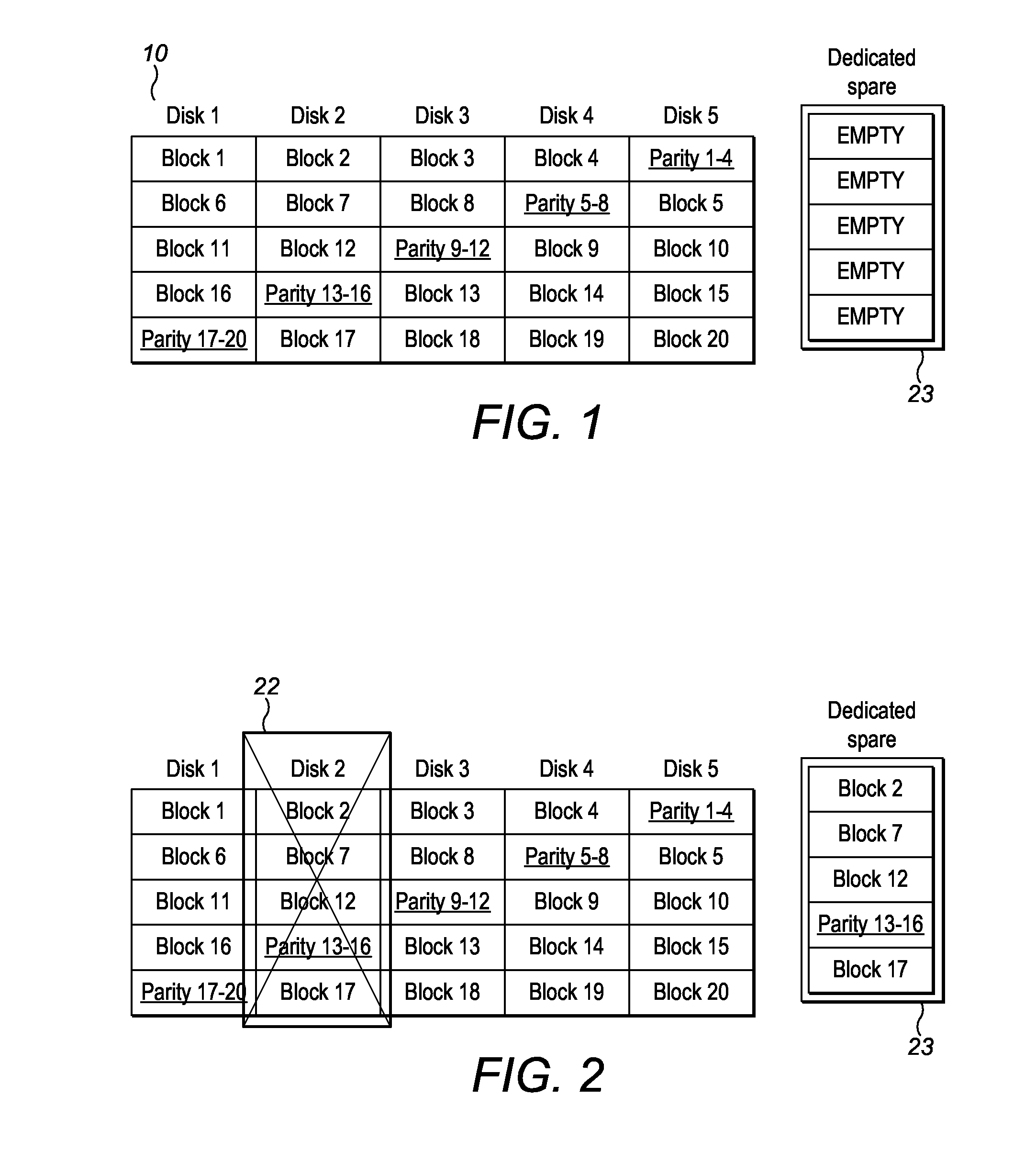 Controlling data storage in an array of storage devices