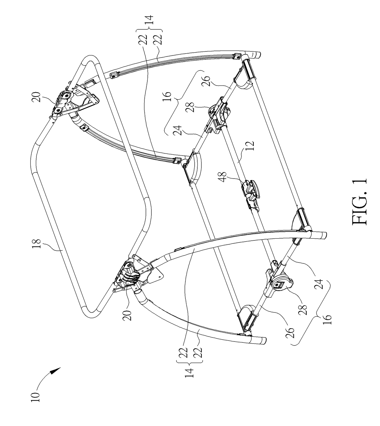 Bassinet locking mechanism, bassinet releasing mechanism, foldable bassinet apparatus