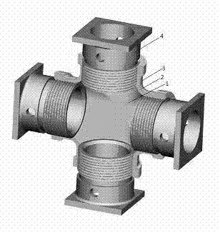 Production process of plastic coated pipe fitting without secondary tapping