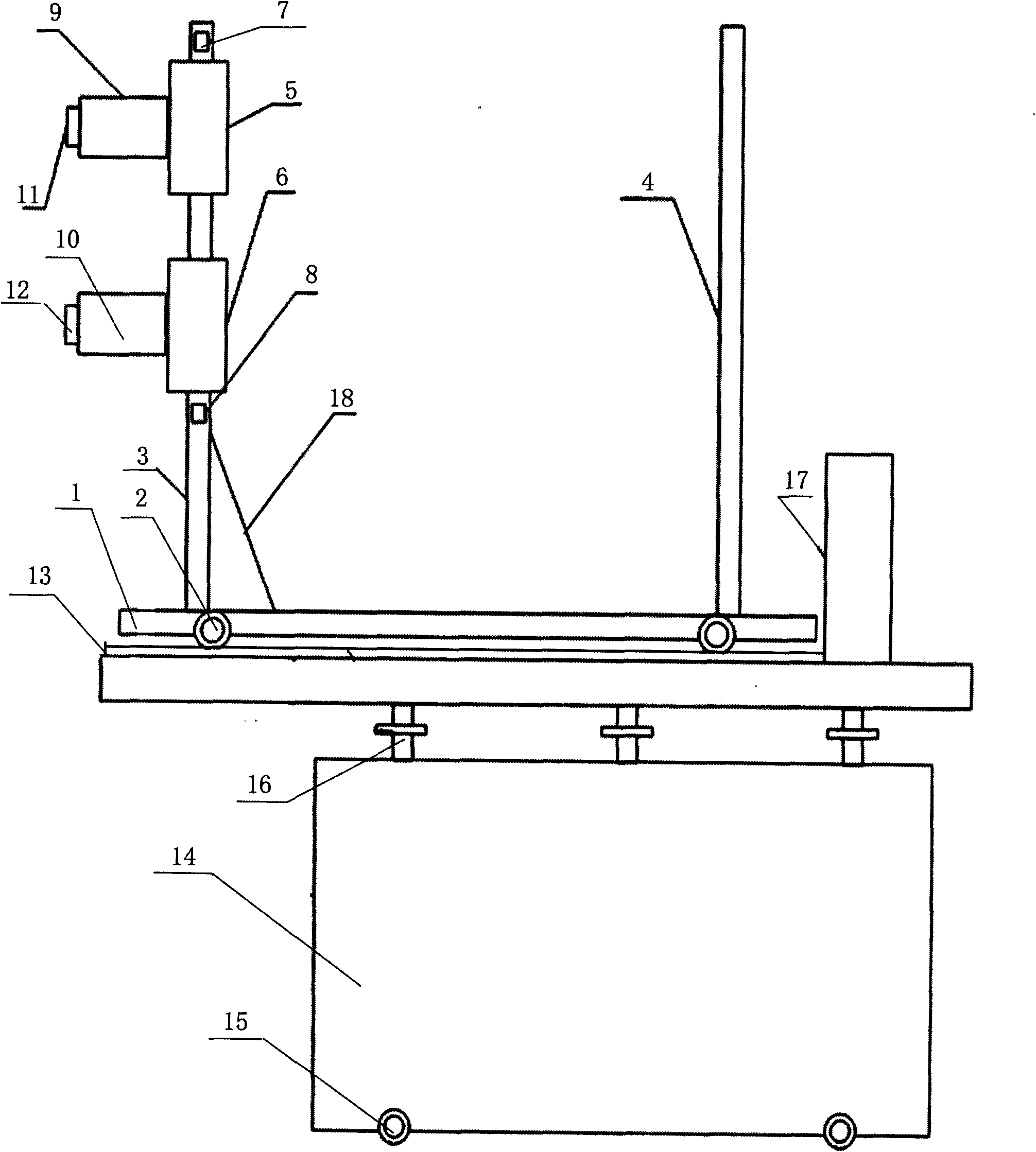 Device for simulating operation state of handcart switch cabinet