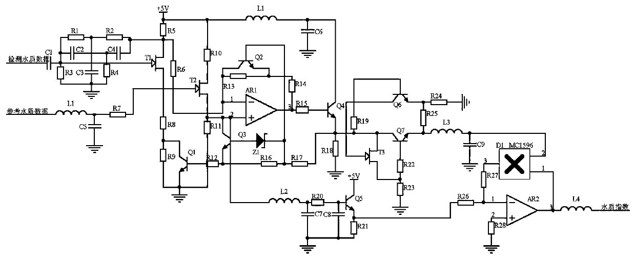 Water quality data preprocessing circuit