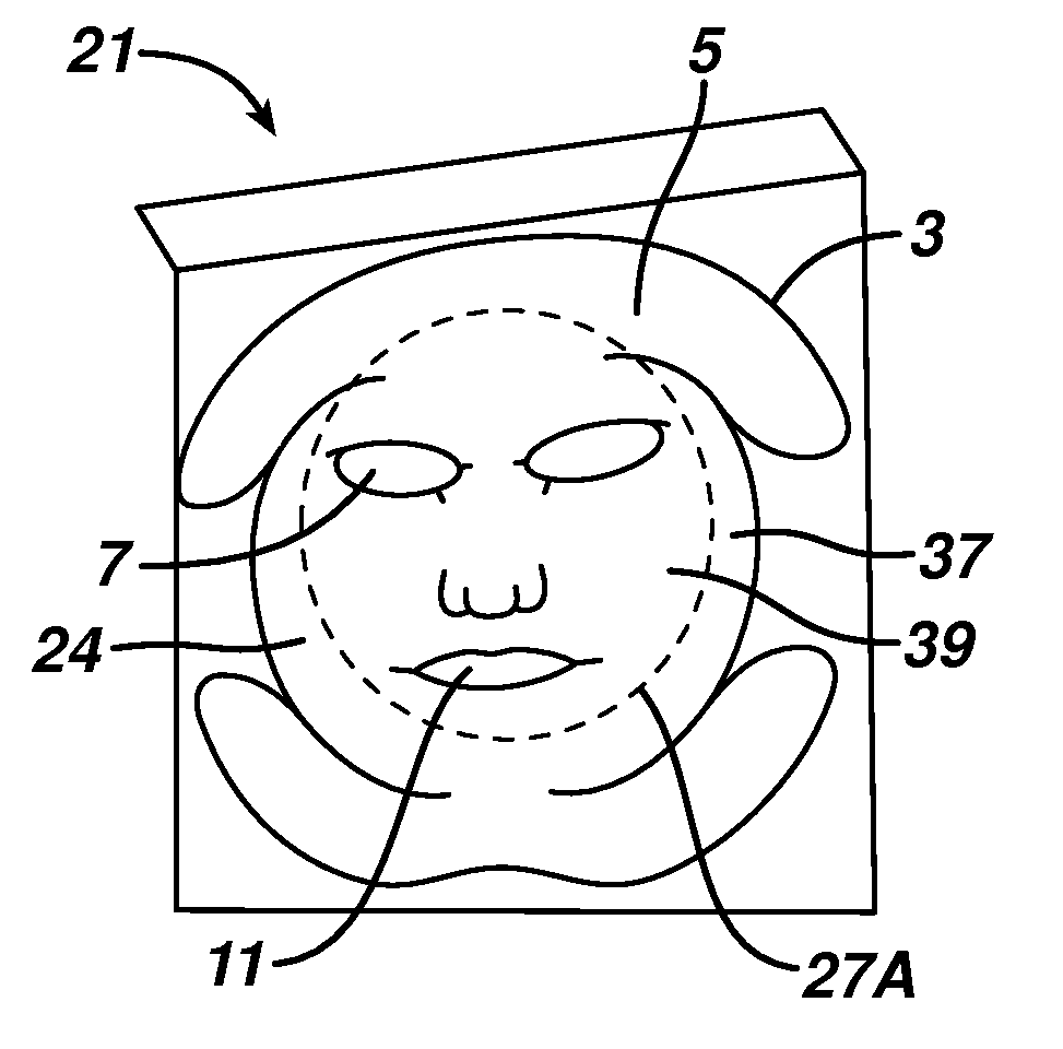 Facial treatment mask comprising an isolation layer