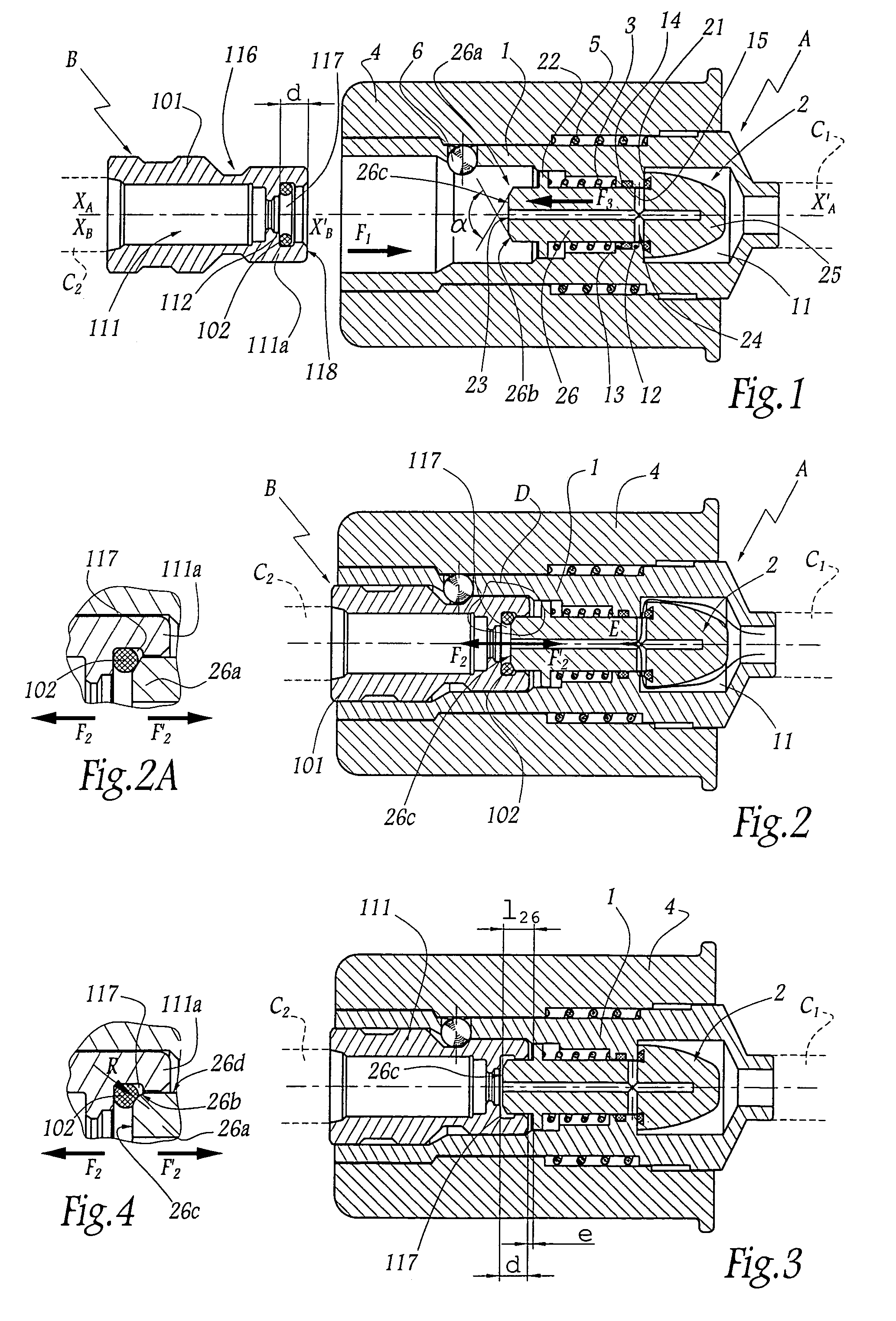 Female connection element, quick connection and filling installation comprising such a female element