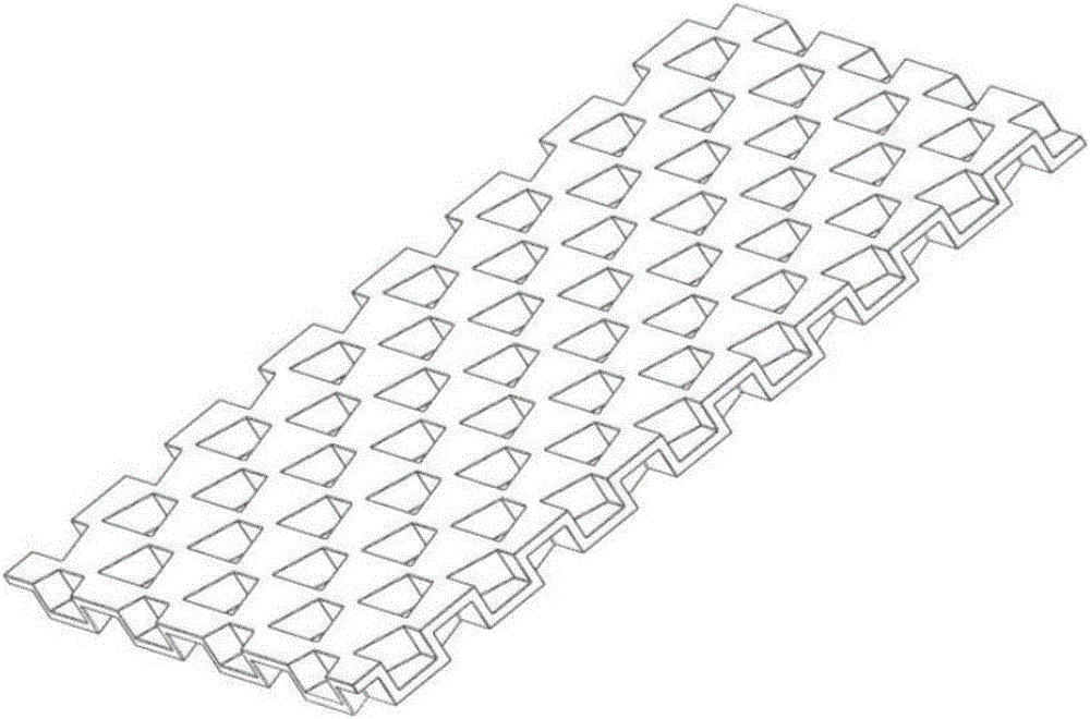 Thermoplastic composite material with semi-closed honeycomb sandwich structure and preparation method thereof