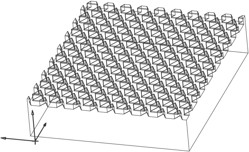 Thermoplastic composite material with semi-closed honeycomb sandwich structure and preparation method thereof