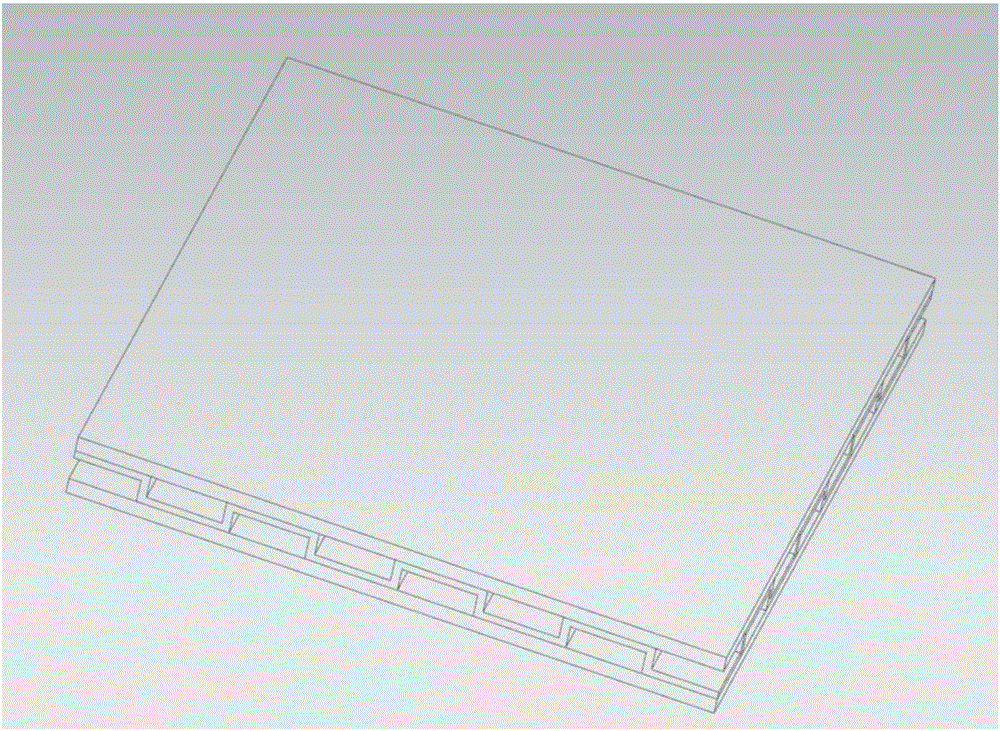 Thermoplastic composite material with semi-closed honeycomb sandwich structure and preparation method thereof