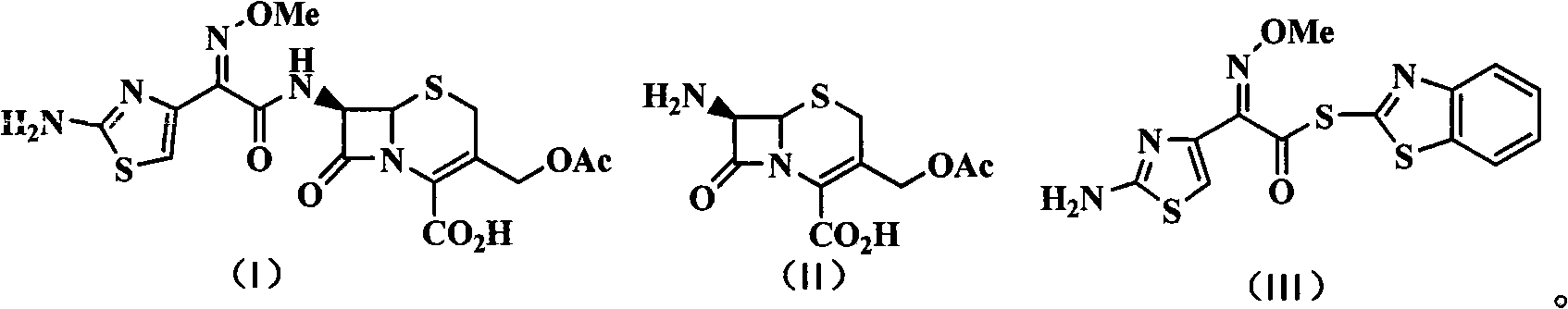 Green synthetic method for cefotaxime acid