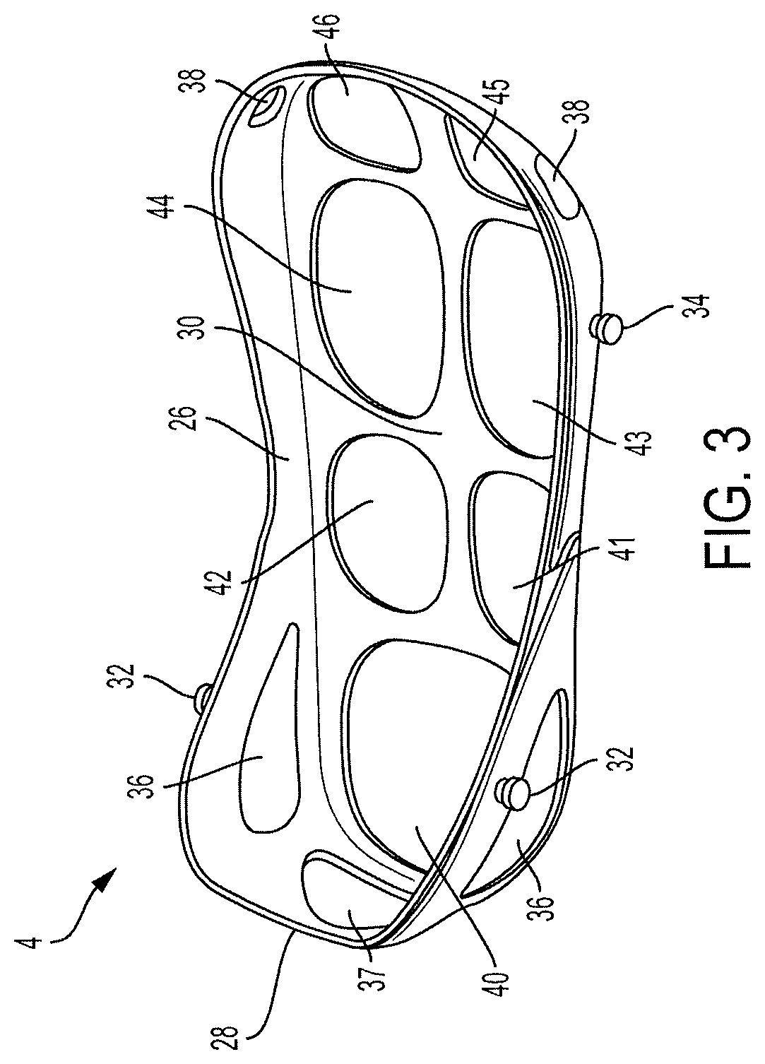 Medical shoe having a plurality of outsole projections