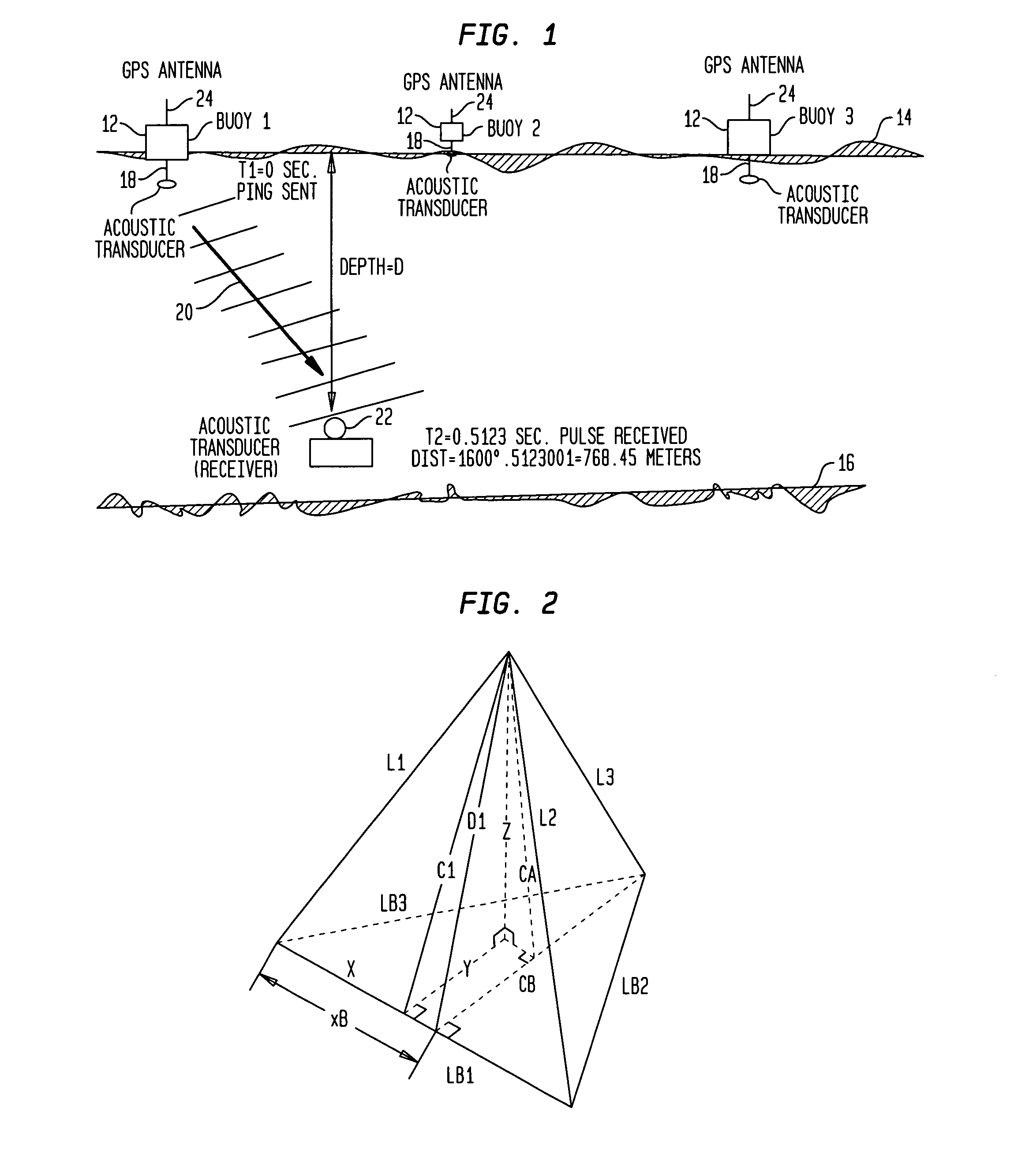 Underwater acoustic positioning system and method