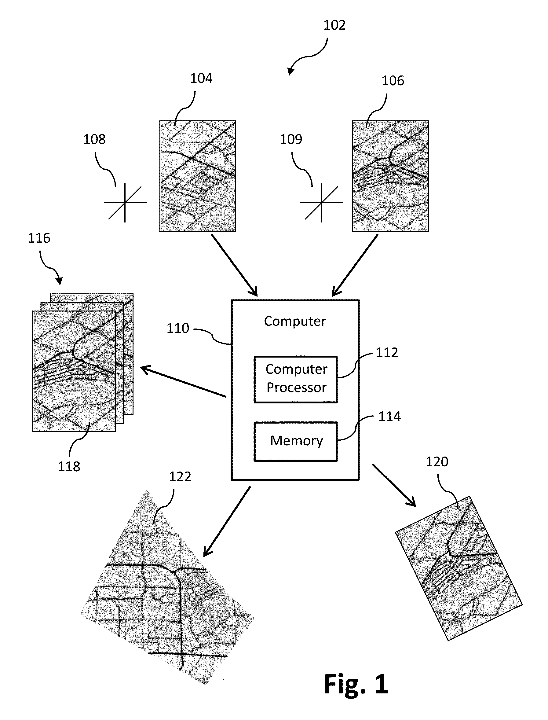 System and method for relating corresponding points in images with different viewing angles
