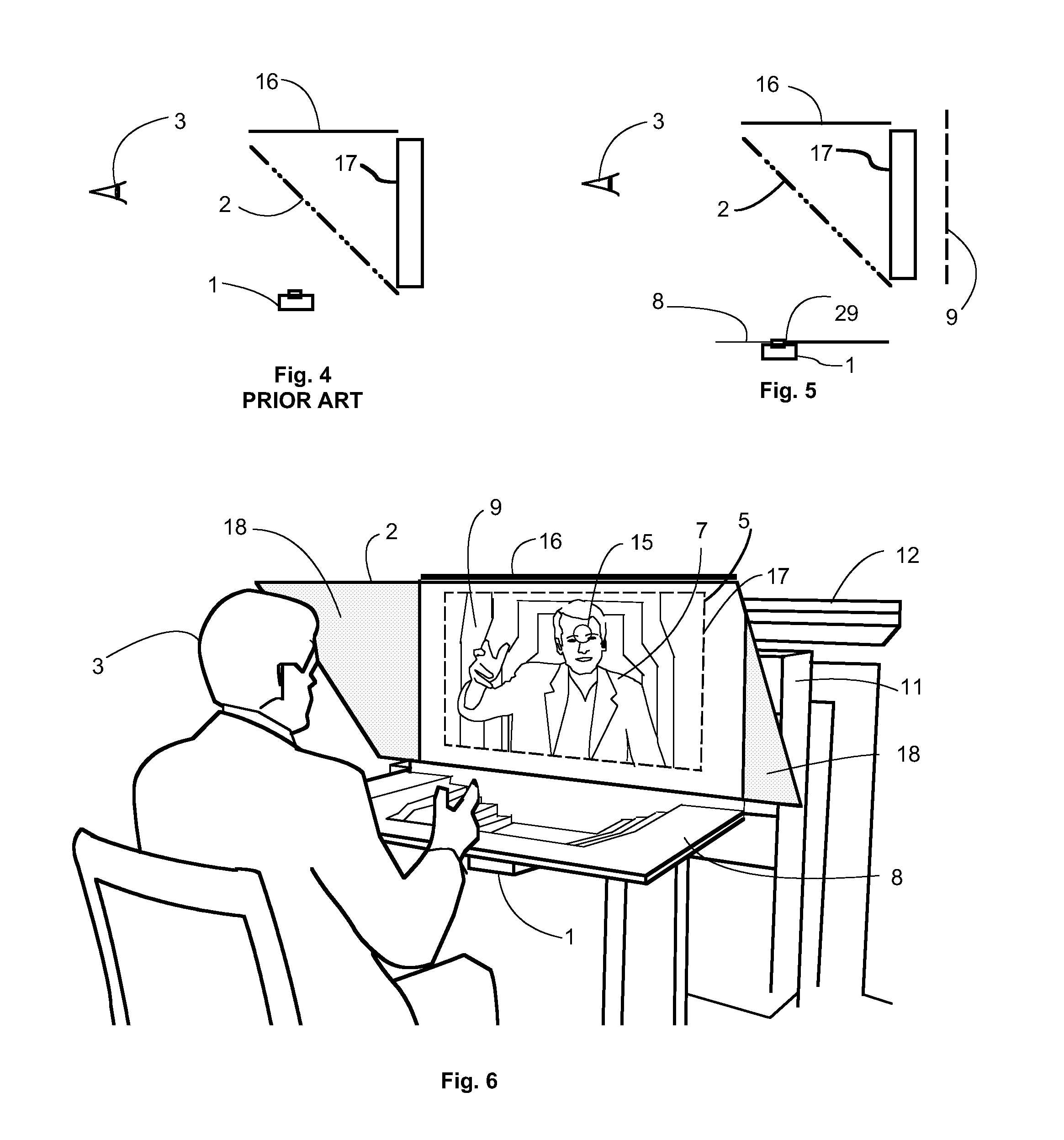 3-D displays and telepresence systems and methods therefore