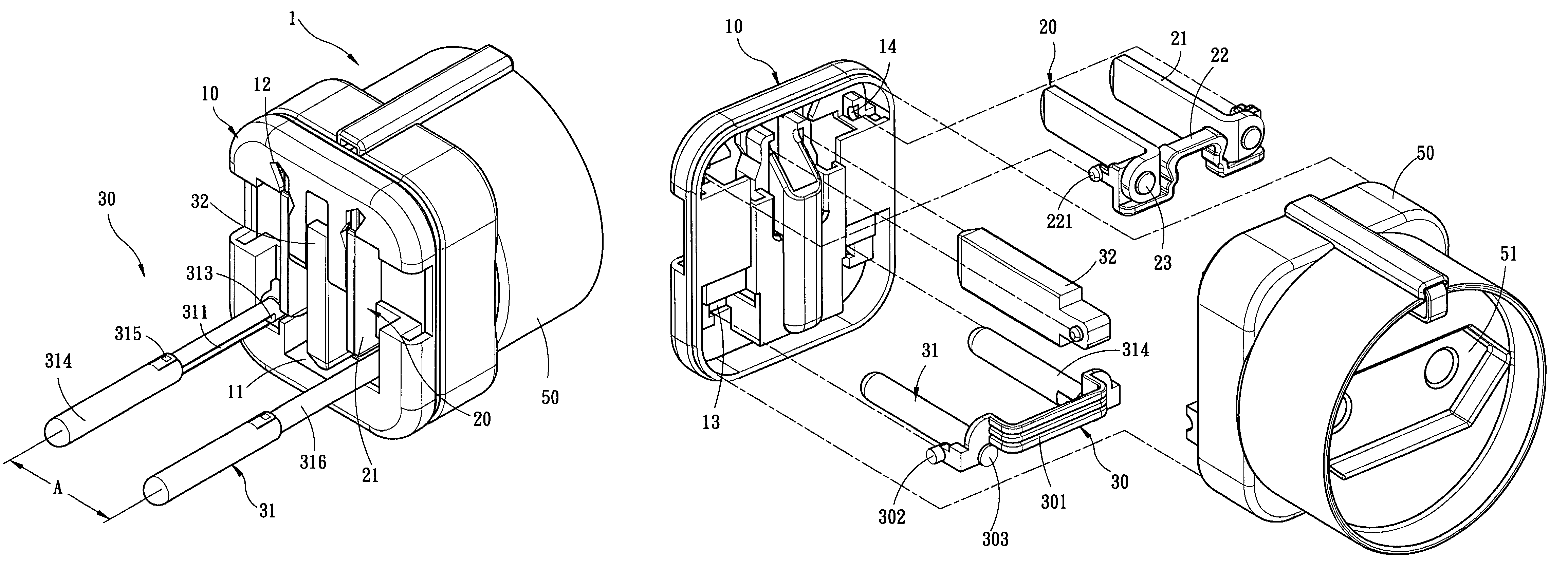 Adapter for connectors