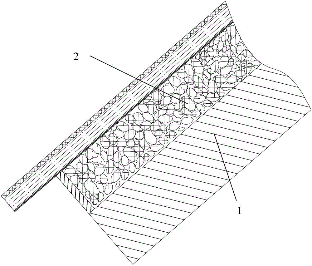 Production method of inorganic fiber roof heat-insulation waterproofing system