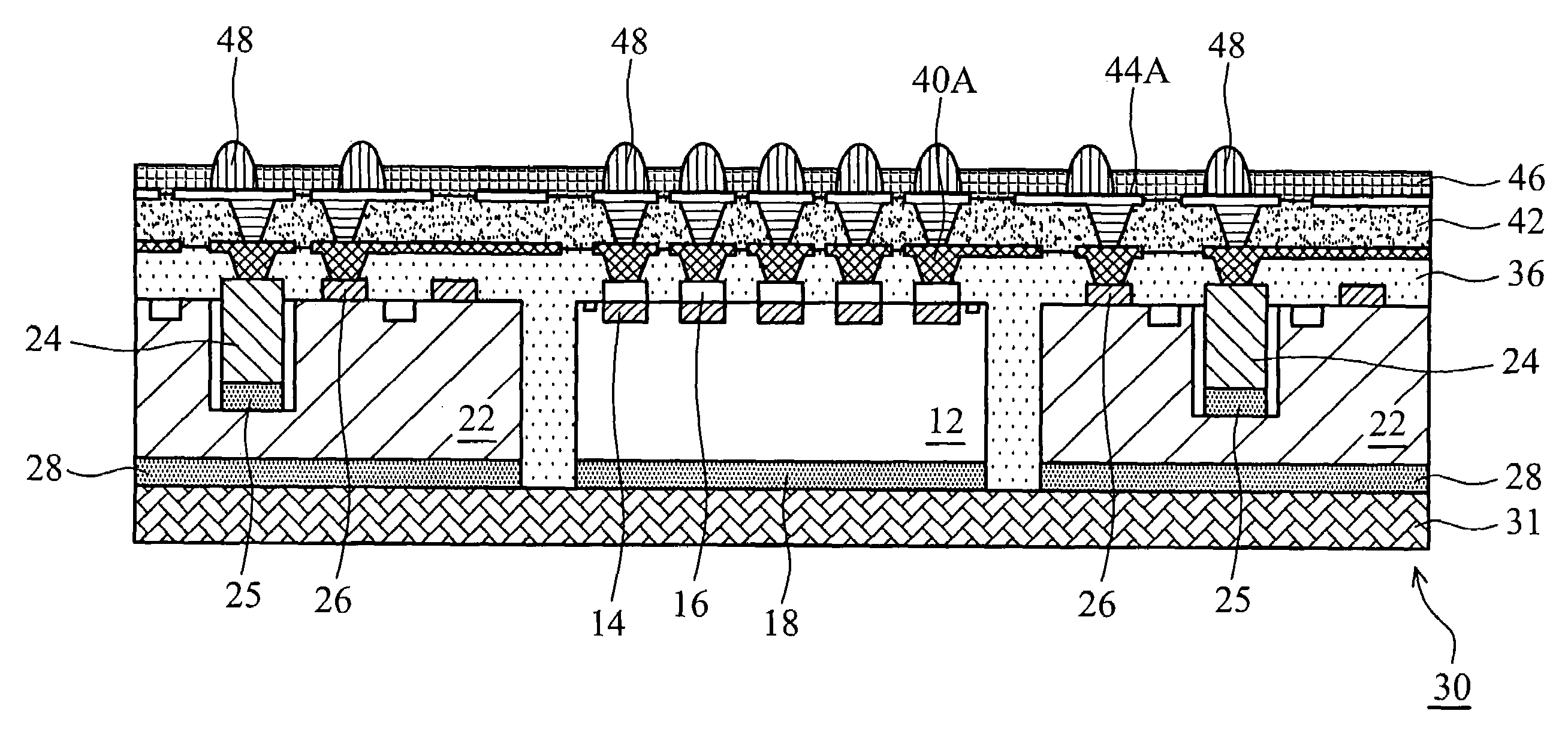 Module board having embedded chips and components and method of forming the same