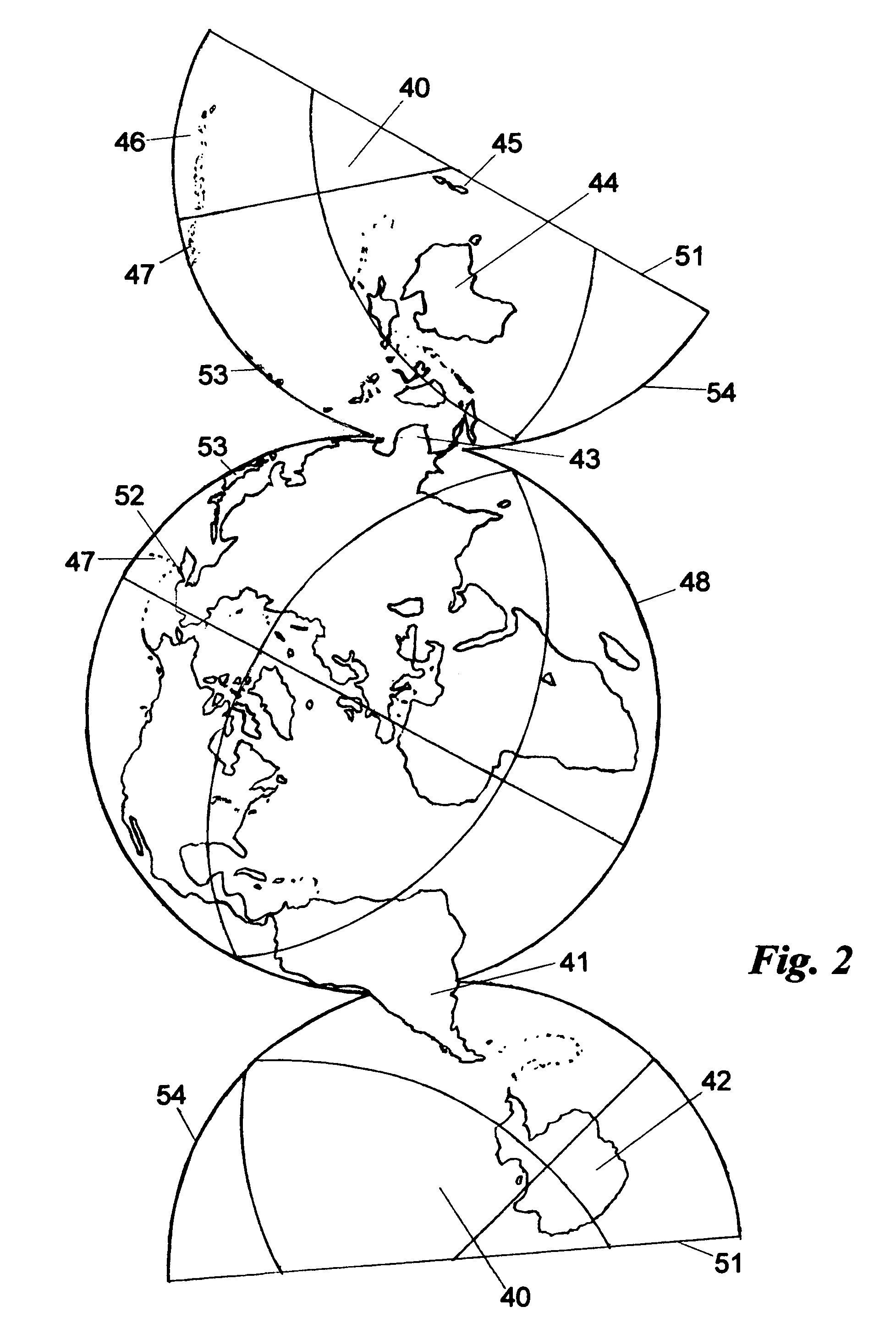 Map (profile) of the earth's continents and methods of manufacturing world maps