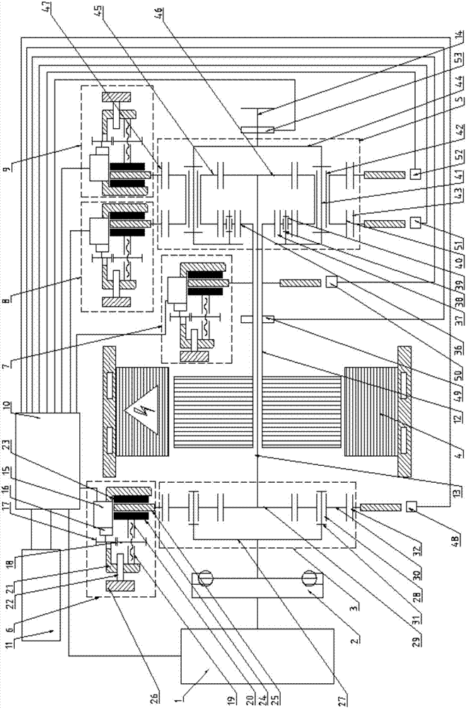 Electronic brake caliper type three-speed multi-mode single-motor hybrid power system