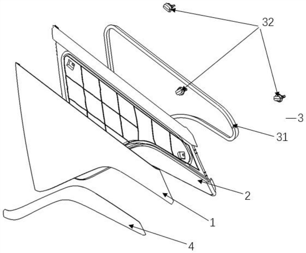 Automobile rear corner window decoration plate and automobile