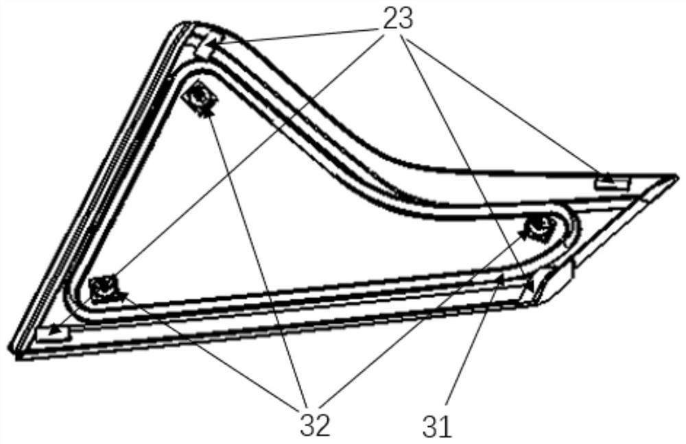 Automobile rear corner window decoration plate and automobile