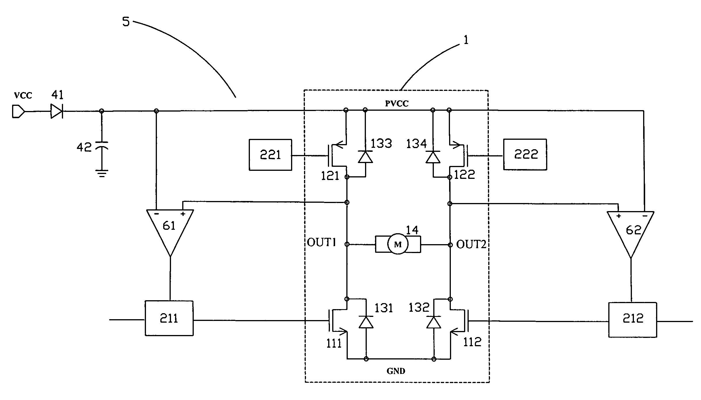 Drive circuit for reducing inductive kickback voltage