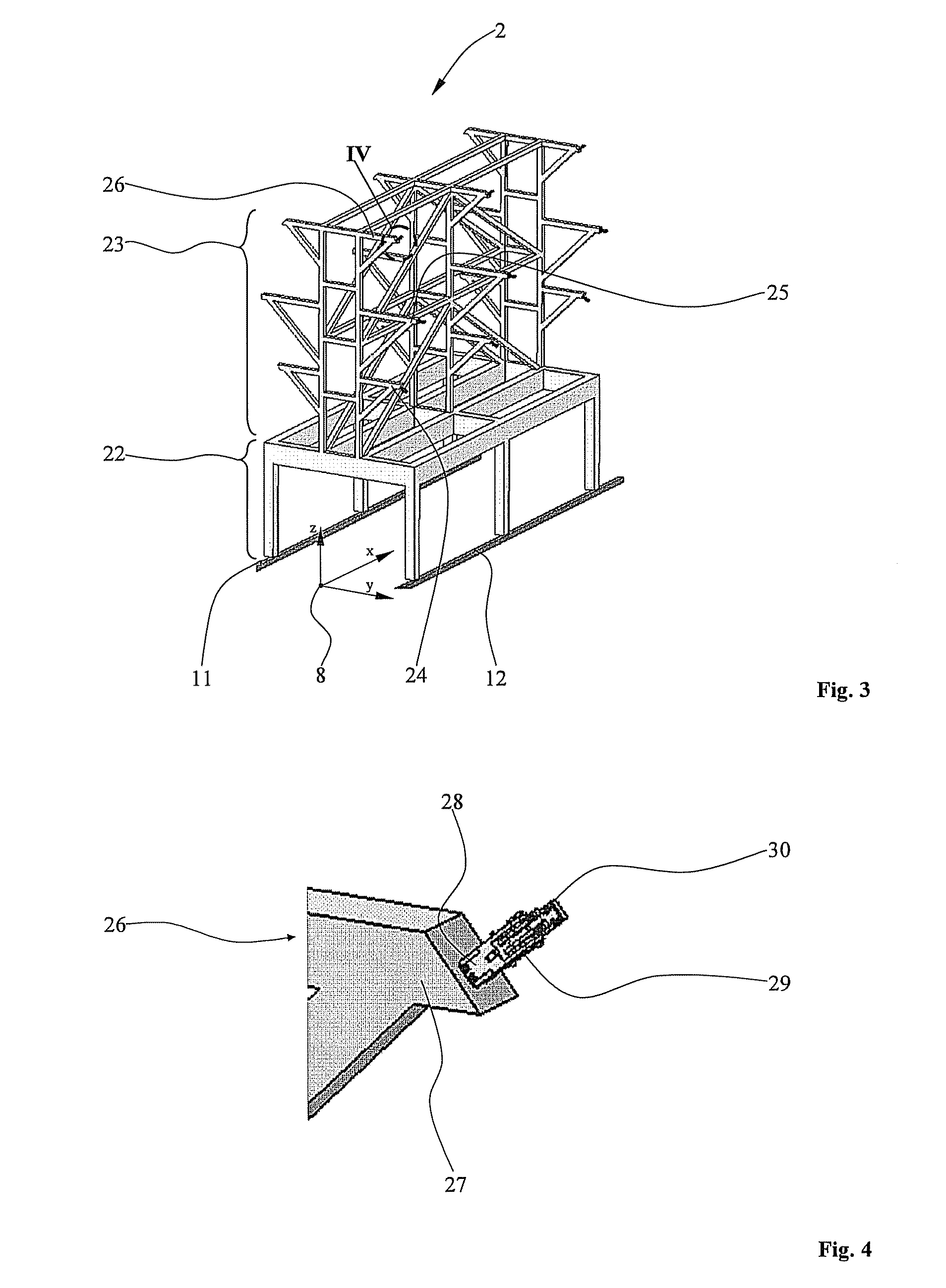 Device and method for supplying structural components to an assembly zone